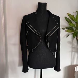 Zara Cropped Jacket with Zipper Detail